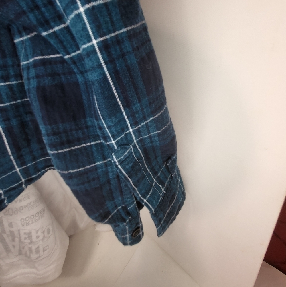 Wind River Plaid Long Sleeve Collared Blouse - Picture 8 of 11